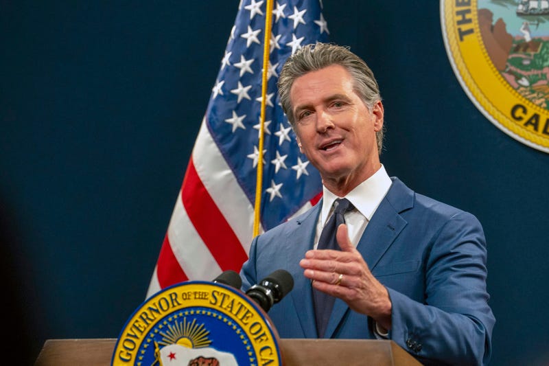 FILE -- California Gov. Gavin Newsom speaks during a news conference in Sacramento, Calif. on May 10, 2024. California residents will be able to watch Gov. Gavin Newsom's State of the State address online this week, his office said Sunday. 