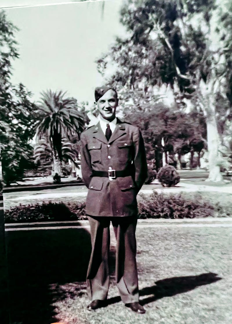 This undated photo provided by The Defense POW/MIA Accounting Agency (DPAA) shows World War II service member U.S. Army Air Forces Pvt. 1st Class Charles R. Powers, from Riverside, Calif. The long-unidentified remains of Powers who died in a Japanese prisoner-of-war camp in the Philippines in 1942 were returned home to California on Tuesday, July 16, 2024.