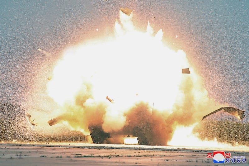 North Korea shows new drone attacking a target as South, US hold large military exercises