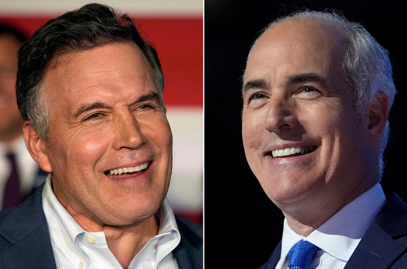 From left: Republican Pennsylvania Senate candidate David McCormick; Sen. Bob Casey, D-Pa.