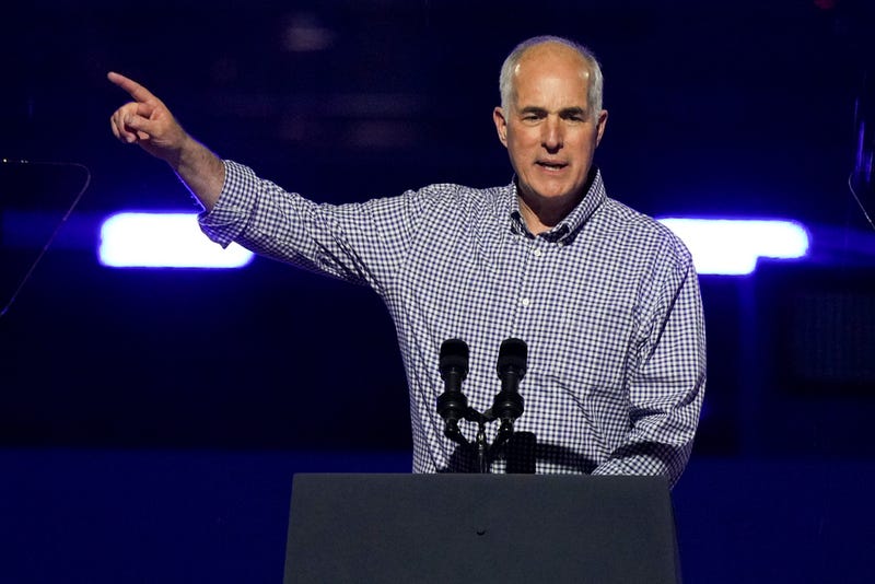 Sen. Bob Casey, D-Pa., speaks at a campaign rally supporting Democratic presidential nominee Vice President Kamala Harris in Philadelphia on Monday, Nov. 4.