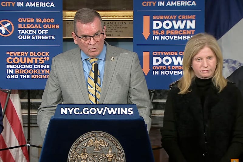 In this photo taken from video, New York Police chief of detectives Joseph Kenny answers questions during a news conference, Monday, Dec. 9, 2024, in New York.