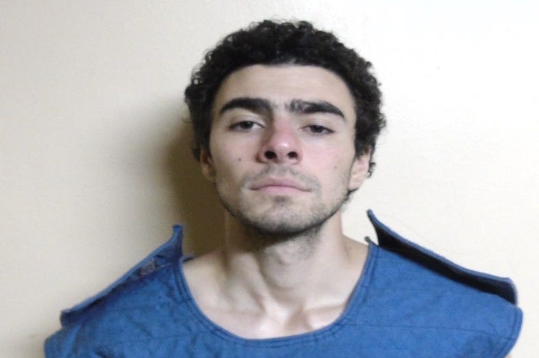 This booking photo released Monday, Dec. 9, 2024, by the Pennsylvania Department of Corrections shows Luigi Mangione, a suspect in the fatal shooting of UnitedHealthcare CEO Brian Thompson