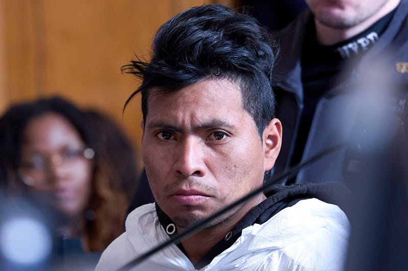 Sebastian Zapeta, accused of setting a woman on fire inside a subway train, appears in court on Dec. 24, 2024