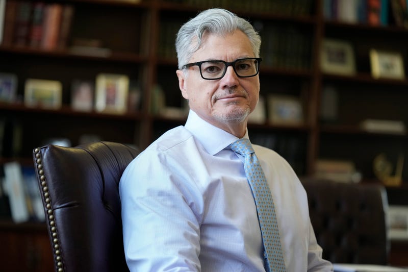 FILE - Judge Juan M. Merchan sits for a portrait in his chambers in New York, March 14, 2024