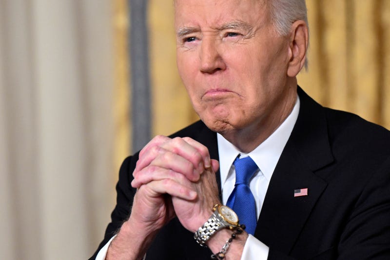 President Joe Biden speaks from the Oval Office of the White House as he gives his farewell address Wednesday, Jan. 15, 2025, in Washington