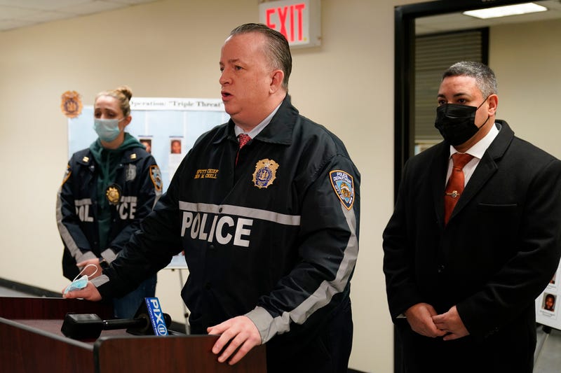 Deputy Chief John Chell speaks during briefing before a raid in the Brooklyn borough of New York, Jan. 4, 2022.