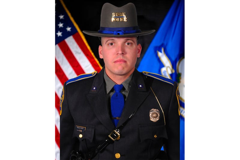 This undated photo provided by the Connecticut State Police, shows Trooper First Class Aaron Pelletier. 