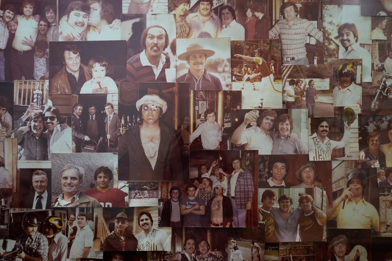 Photos featuring the original owner of Jody's Club Forest, Joseph "Jody" Haggerty, adorn the wall of the bar in Staten Island, New York, Monday, March 10, 2025.