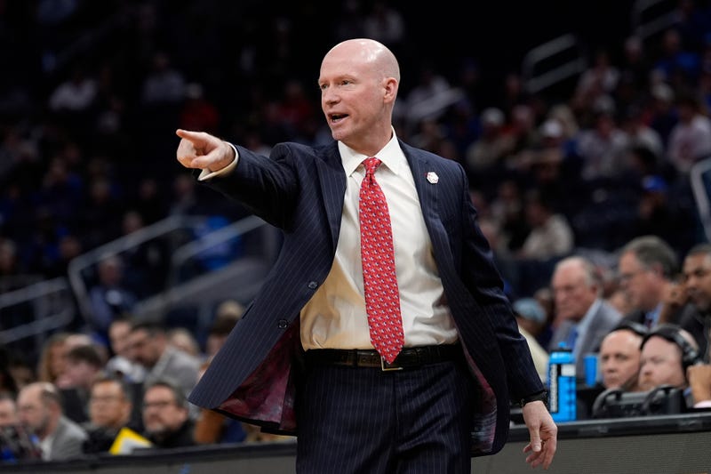 Kevin Willard reacts during the first half in the Sweet 16 of the NCAA college basketball tournament game against Florida, Thursday, March 27, 2025, in San Francisco.