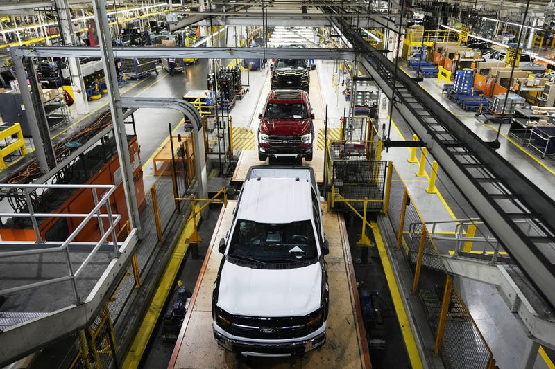The 2024 Ford F-150 truck is assembled at the Dearborn Truck Plant, April 11, 2024, in Dearborn, Mich.