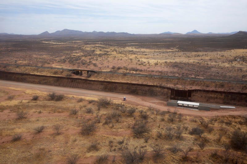 A view along the border Thursday, April 3, 2025, in Douglas, Ariz.