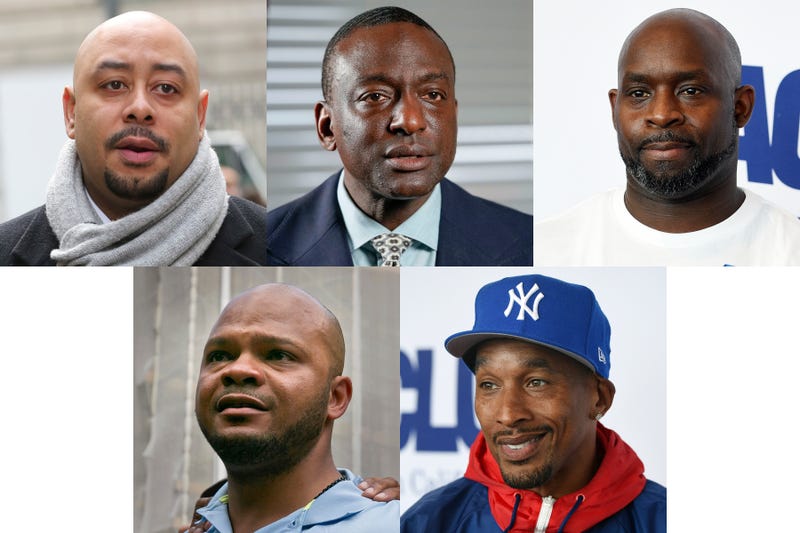 This combination of file photo shows, clockwise from top left, Raymond Santana, Yusef Salaam, Antron McCray, Korey Wise and Kevin Richardson, known as Central Park five.