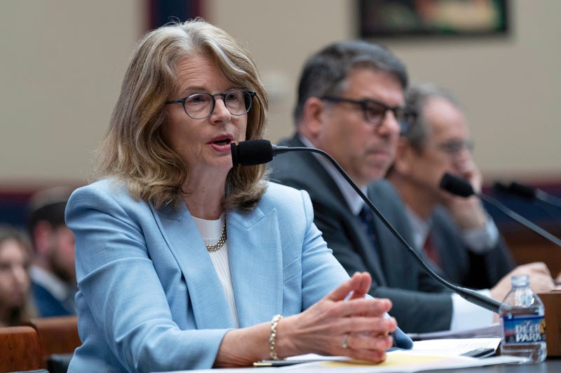 Wendy Raymond, president of Haverford College, testifies before the House Committee on Education and Workforce hearing on antisemitism on American campuses on Capitol Hill in Washington, May 7, 2025.