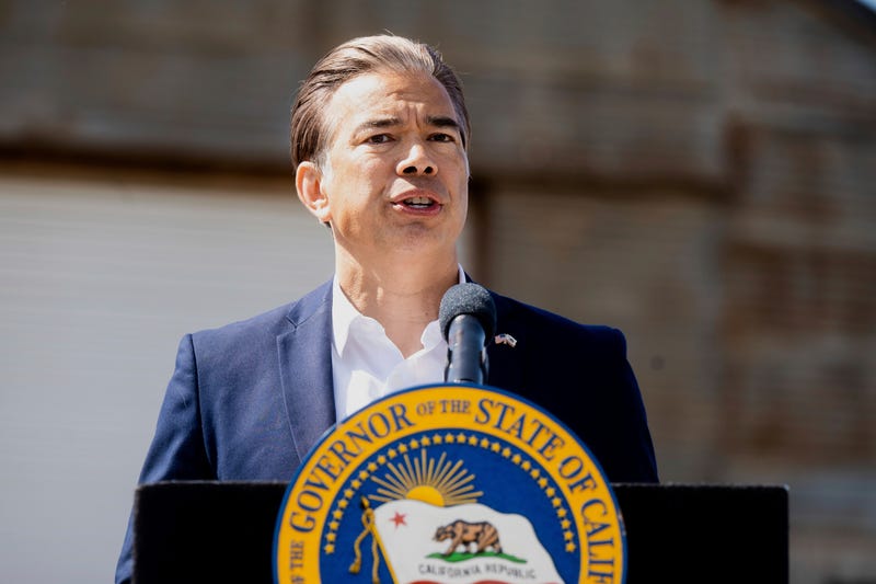 FILE - California Attorney General Rob Bonta speaks during a press conference on April 16, 2025, in Ceres, Calif.