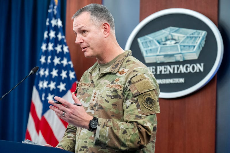 FILE - Joint Staff Director for Operations Lt. Gen. Alex Grynkewich, speaks to the media in the Pentagon Press Briefing Room, Monday, March 17, 2025, at the Pentagon in Washington.