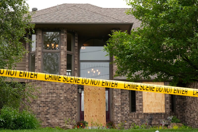 The home of Minnesota state Rep. Melissa Hortman is seen Sunday, June 15, 2025, in Brooklyn Park, Minn. 