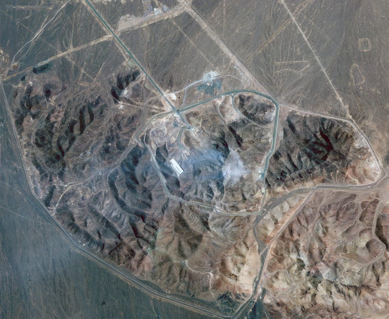 This satellite picture by Planet Labs PBC shows Iran's underground nuclear enrichment site at Fordo following U.S. airstrikes targeting the facility, on Sunday, June 22, 2025.