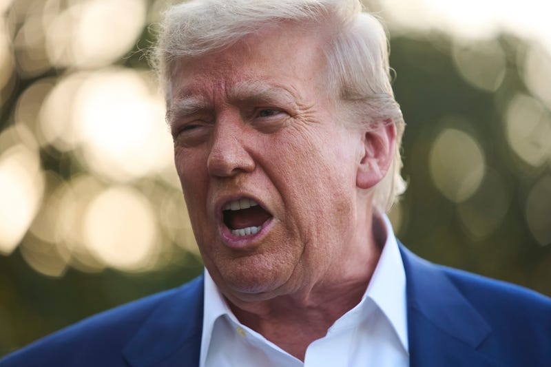 President Donald Trump speaks with reporters before boarding Marine One on the South Lawn of the White House, Tuesday, June 24, 2025, in Washington.