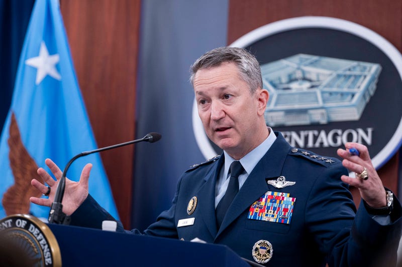 Joint Chiefs Chairman Gen. Dan Caine speaks during a news conference at the Pentagon, Thursday, June 26, 2025 in Washington.