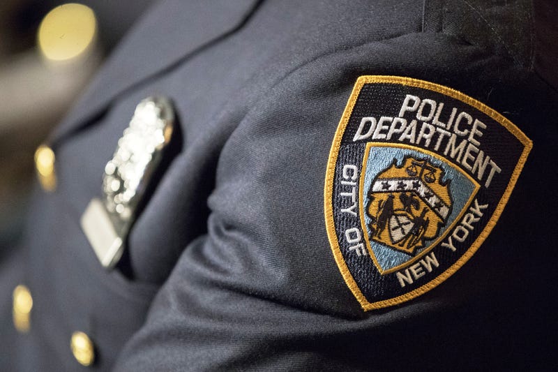 A badge of the New York City police is seen, June 29, 2017, in New York.