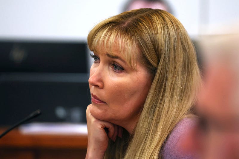 Minnesota state Sen. Nicole Mitchell, D-Woodbury, listens to closing arguments during the fifth day of her felony burglary trial, Friday, July 18, 2025, at Becker County District Court in Detroit Lakes, Minn.