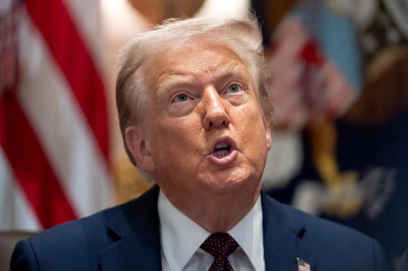 President Donald Trump speaks during a cabinet meeting at the White House, Tuesday, Aug. 26, 2025, in Washington.