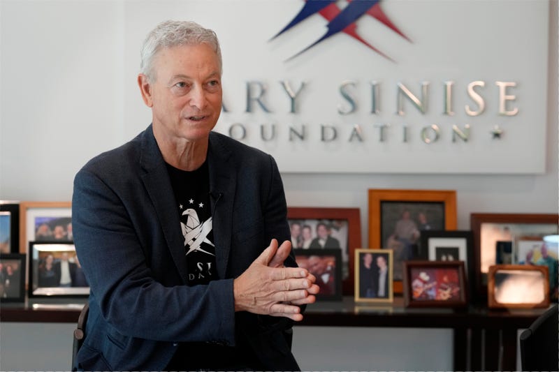 Gary Sinise talks about the Gary Sinise Foundation and his involvement with CreatiVets on Thursday, Sept. 10, 2025, in Franklin, Tenn.