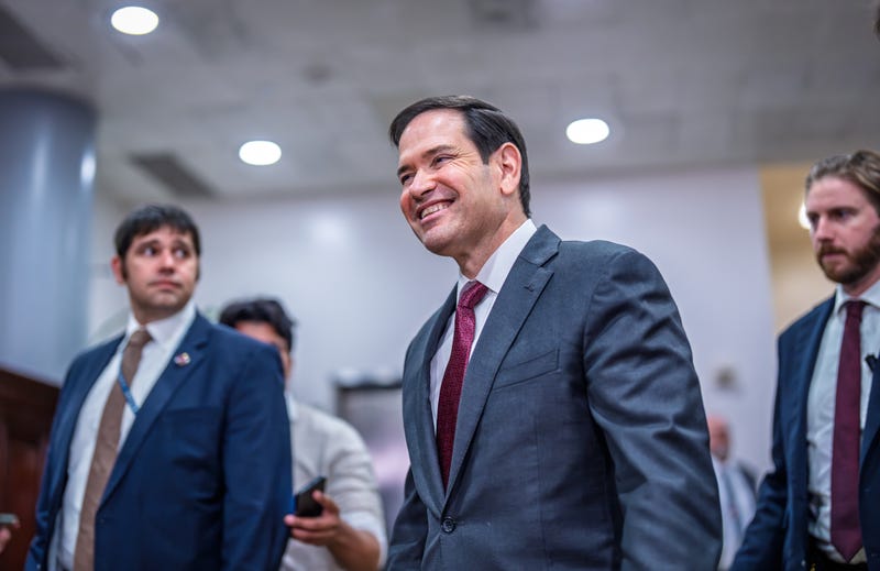 Secretary of State Marco Rubio arrives to brief lawmakers on the U.S. military strikes on alleged drug boats ordered by President Donald Trump, at the Capitol in Washington, Wednesday, Nov. 5, 2025.
