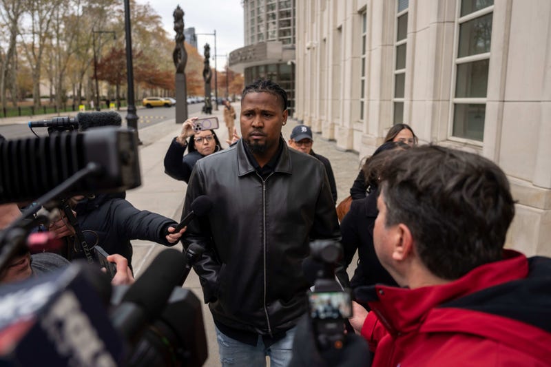 Cleveland Guardians' Luis Ortiz leaves Brooklyn federal court on Nov. 12, 2025