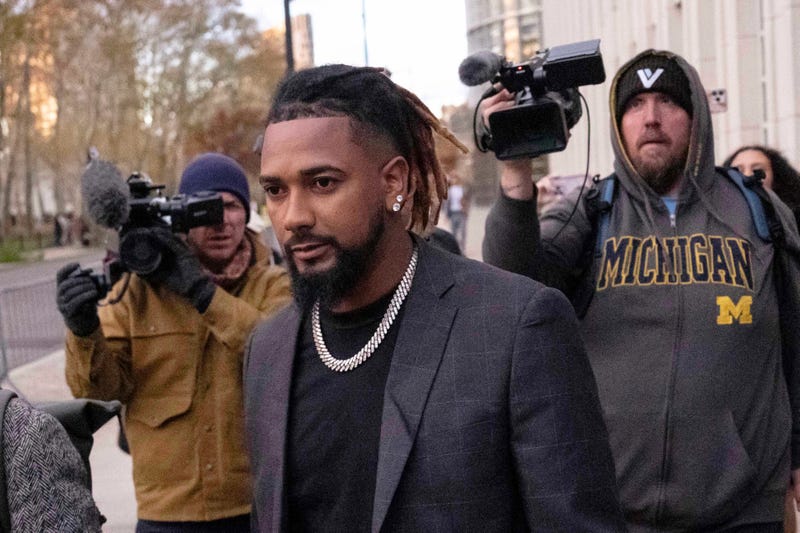 Cleveland Guardians baseball player Emmanuel Clase leaves Brooklyn federal court on Nov. 13, 2025
