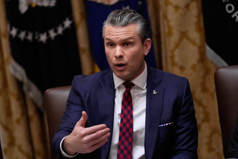 Defense Secretary Pete Hegseth speaks during a Cabinet meeting at the White House, Tuesday, Dec. 2, 2025, in Washington. 