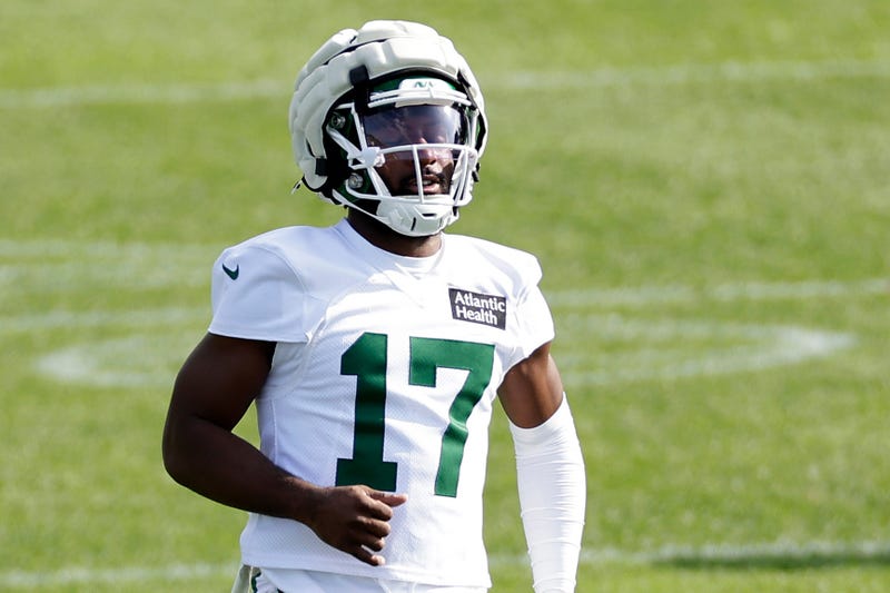 New York Jets cornerback Kris Boyd takes part in an NFL football training camp, July 23, 2025, in Florham Park, N.J. 