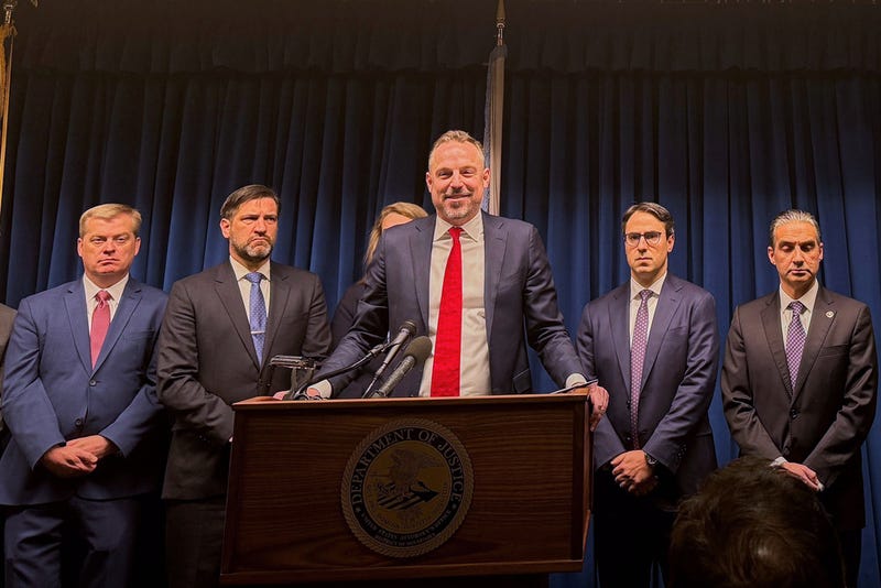 First Assistant U.S. Attorney Joe Thompson describes a sprawling fraud investigation involving state-run programs in Minnesota at a news conference Thursday, Dec. 18, 2025, in Minneapolis. 