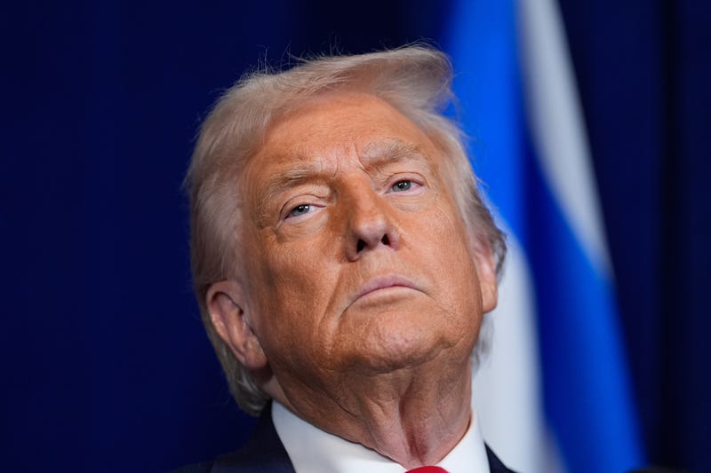 President Donald Trump listens during a news conference with Israel's Prime Minister Benjamin Netanyahu at Mar-a-Lago, Monday, Dec. 29, 2025, in Palm Beach, Fla.