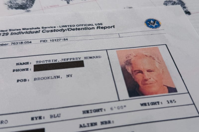 A document that was included in the U.S. Department of Justice release of the Jeffrey Epstein files is photographed Sunday, Feb. 1, 2026, shows the report when Epstein was taken into custody on July 6, 2019