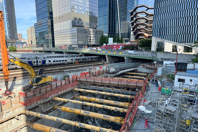 A tunnel is under construction in Manhattan that will connect New York and New Jersey Oct. 2, 2025, in New York. 