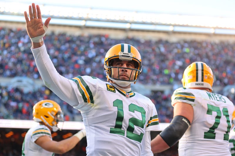Aaron Rodgers in Packers uniform