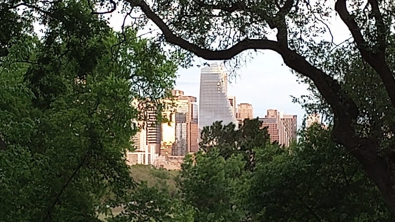 Downtown ATX view from Zilker Botanical Garden April 2023/ HR