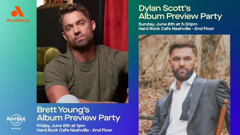 Brett Young & Dylan Scott Album Preview Parties