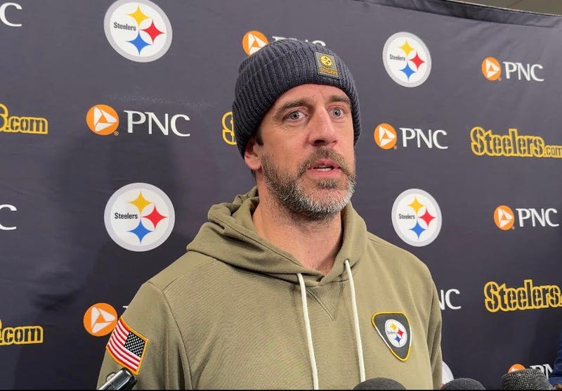 Aaron Rodgers at podium