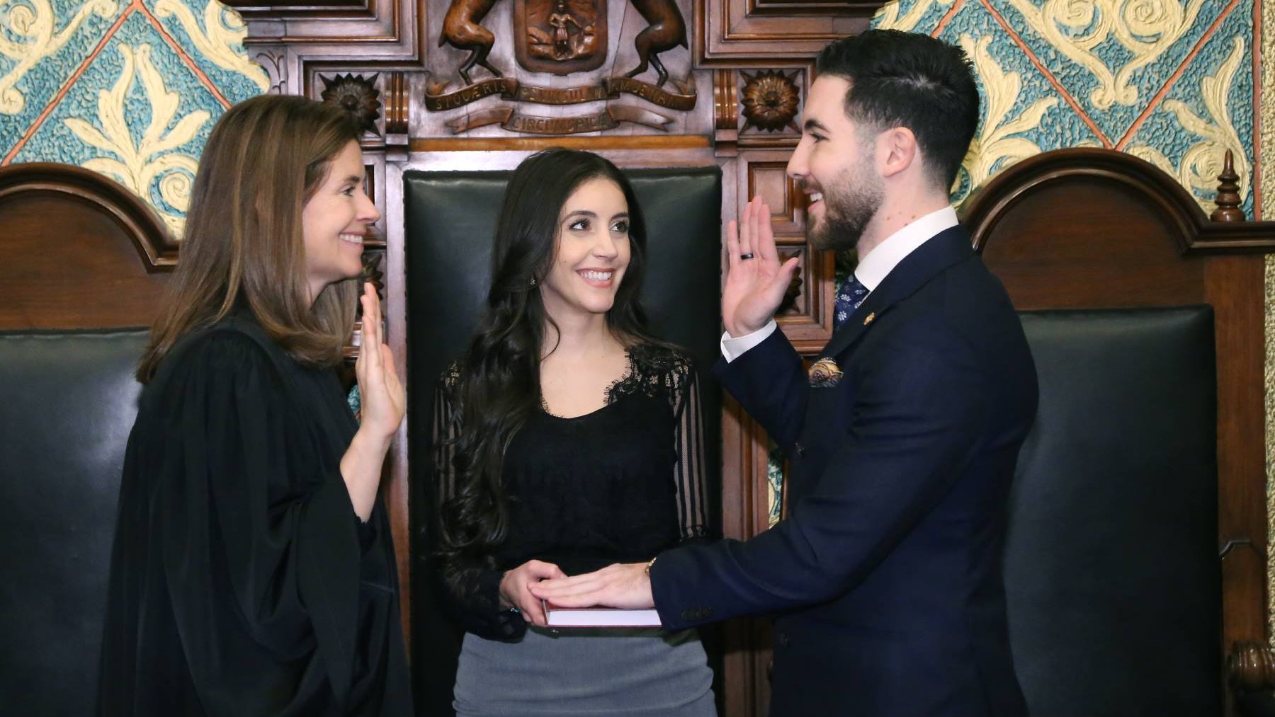 Dearborn swears in first Arab-American, Muslim mayor Abdullah Hammoud