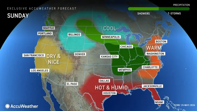 Sunday outlook map