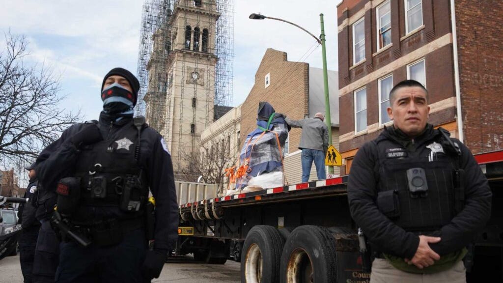Beloved statue removed from shuttered St. Adalbert church in Pilsen