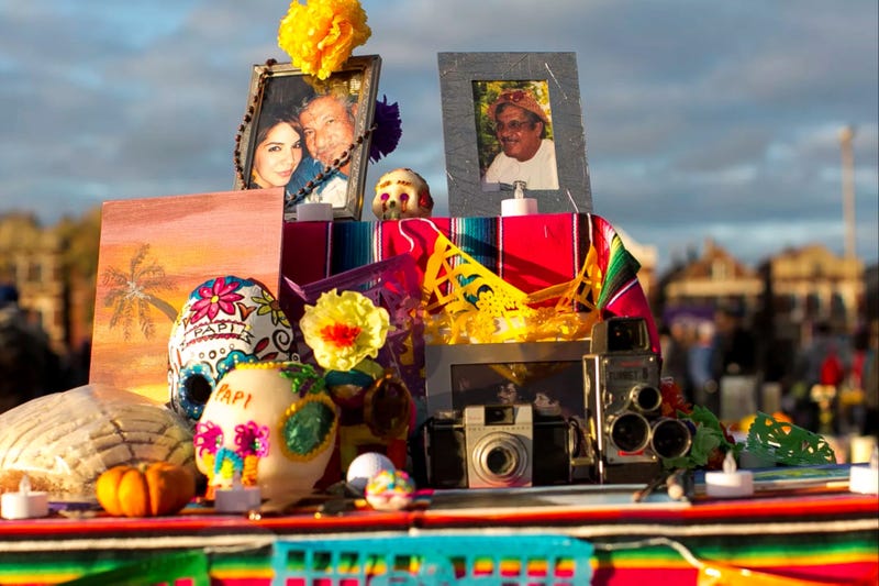 The National Museum of Mexican Art's 11th annual Día de los Muertos celebration takes place Oct. 25. It will feature families' ofrendas honoring loved ones and project photos of deceased loved ones on the side of the Museum.