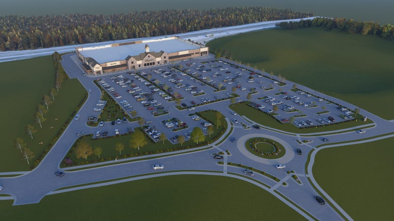 Aerial view of new Wegmans