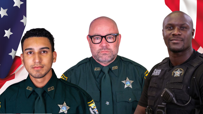 Deputy Robert Cortes Rodriguez, Deputy Jason Upshaw, Sgt. Esau Bright 