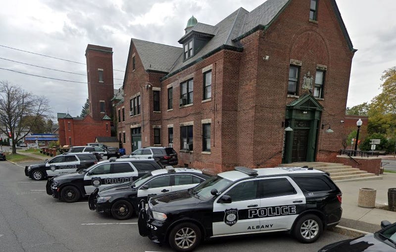 Four Albany officers were injured when two police SUVs collided on Wednesday afternoon.