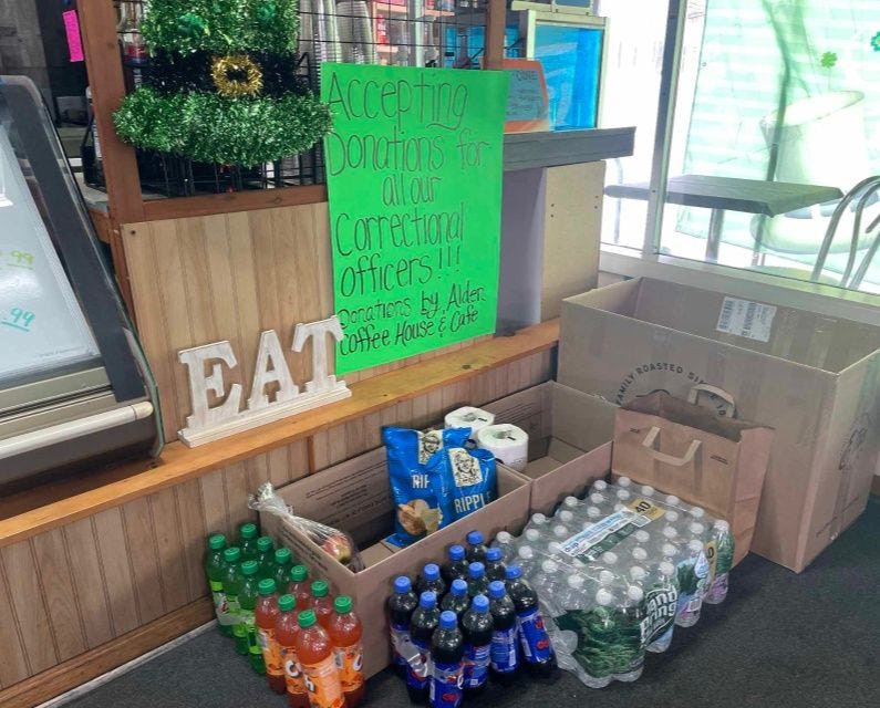 Corrections officers donations