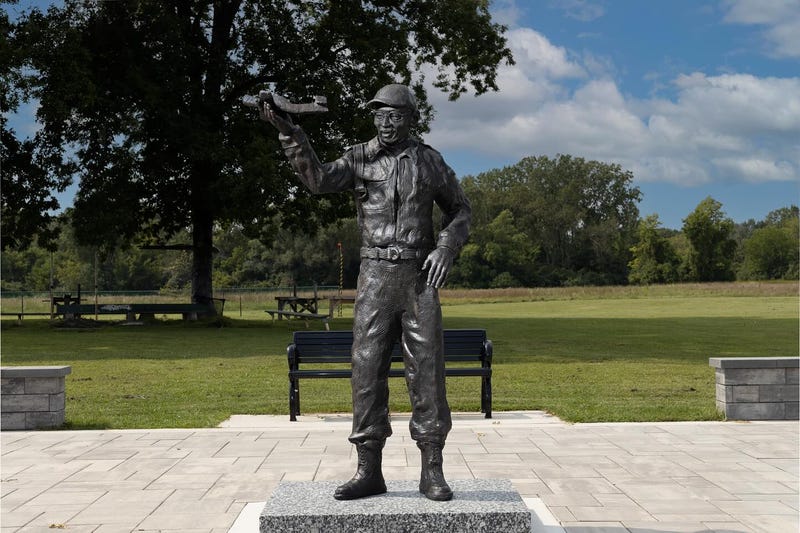 Statue honoring the late Lt. Col. Alexander Jefferson in Rouge Park